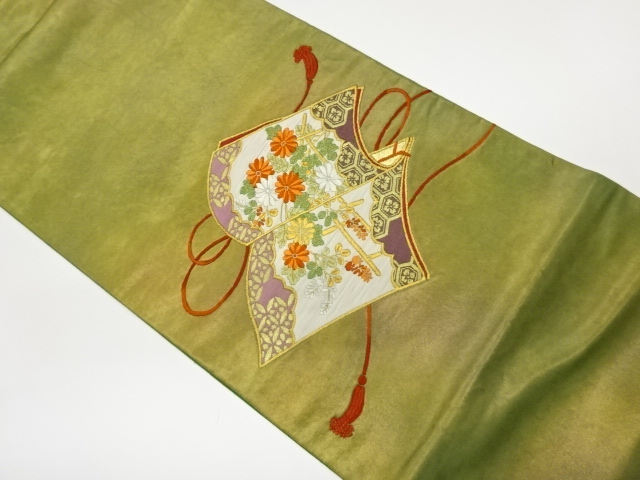 JAPANESE FUKURO OBI / WOVEN KIKKO WITH FLOWER